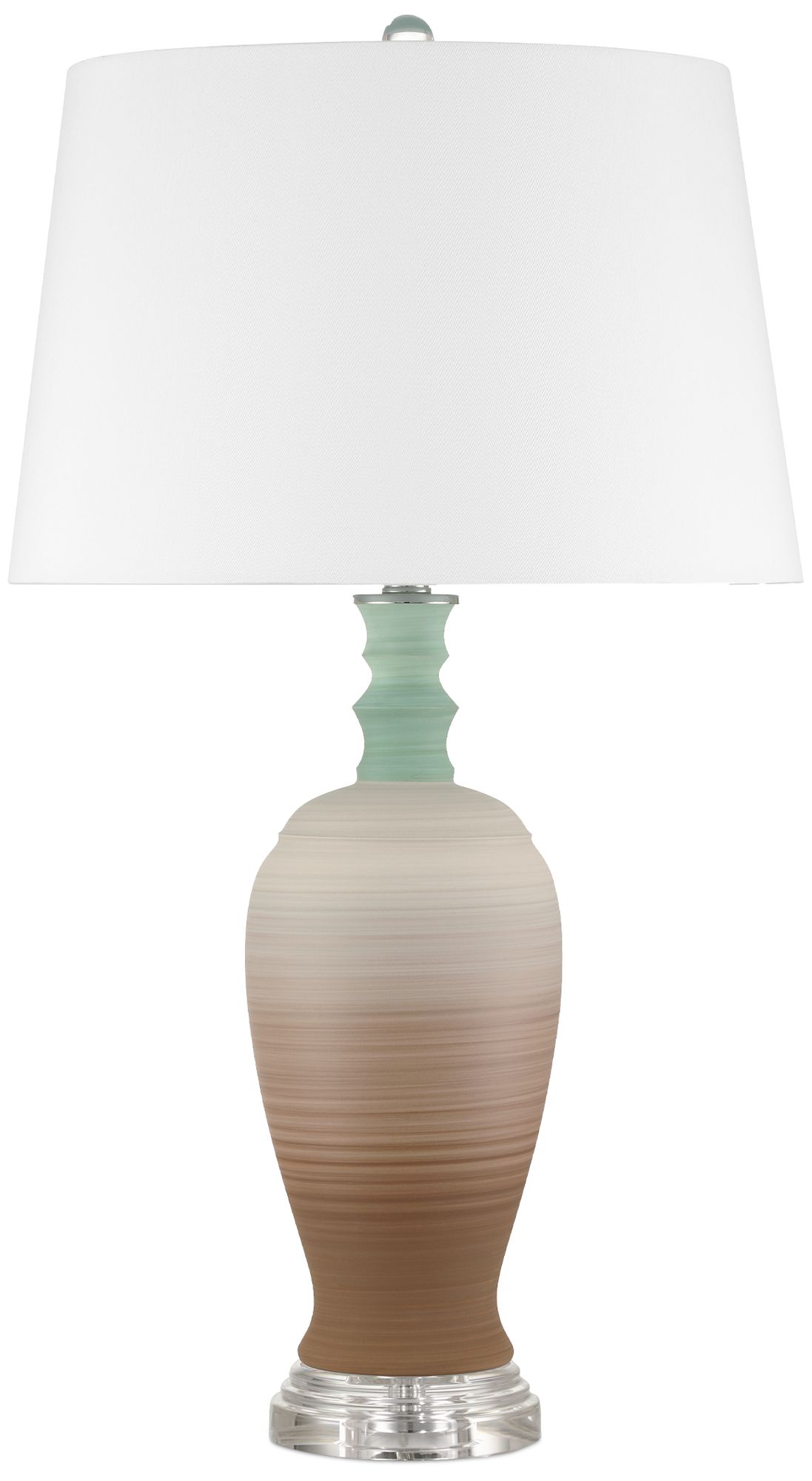 Image 3 Currey & Company 30.25" Happy 80's Brown & Pale Blue Table Lamp more views