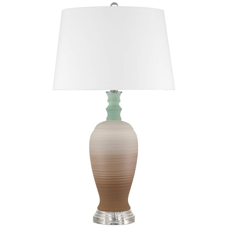 Image 3 Currey & Company 30.25" Happy 80's Brown & Pale Blue Table Lamp more views