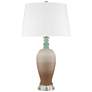 3_Currey & Company 30.25" Happy 80's Brown & Pale Blue Table Lamp more views