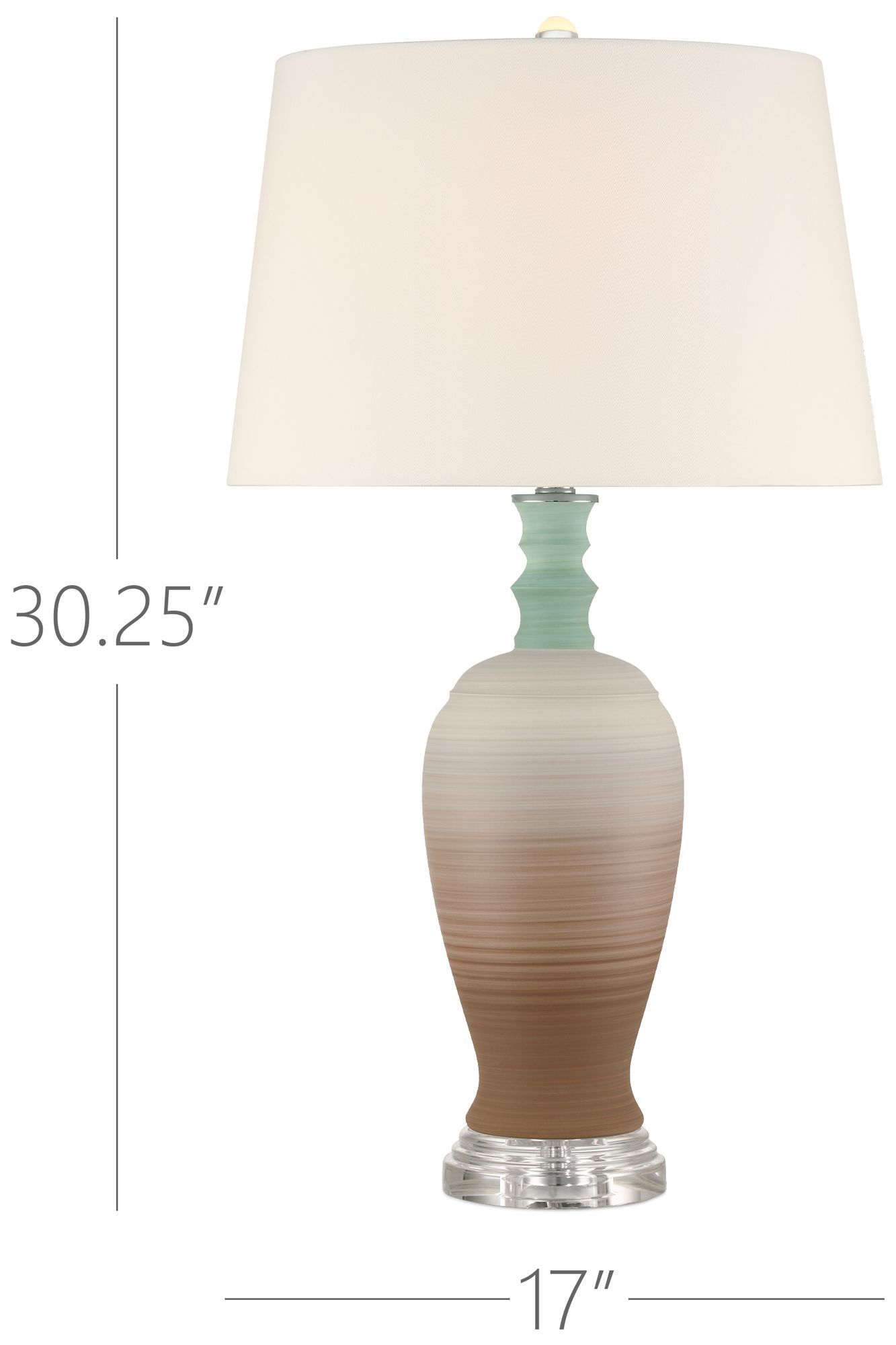 Image 7 Currey & Company 30.25" Happy 80's Brown & Pale Blue Table Lamp more views