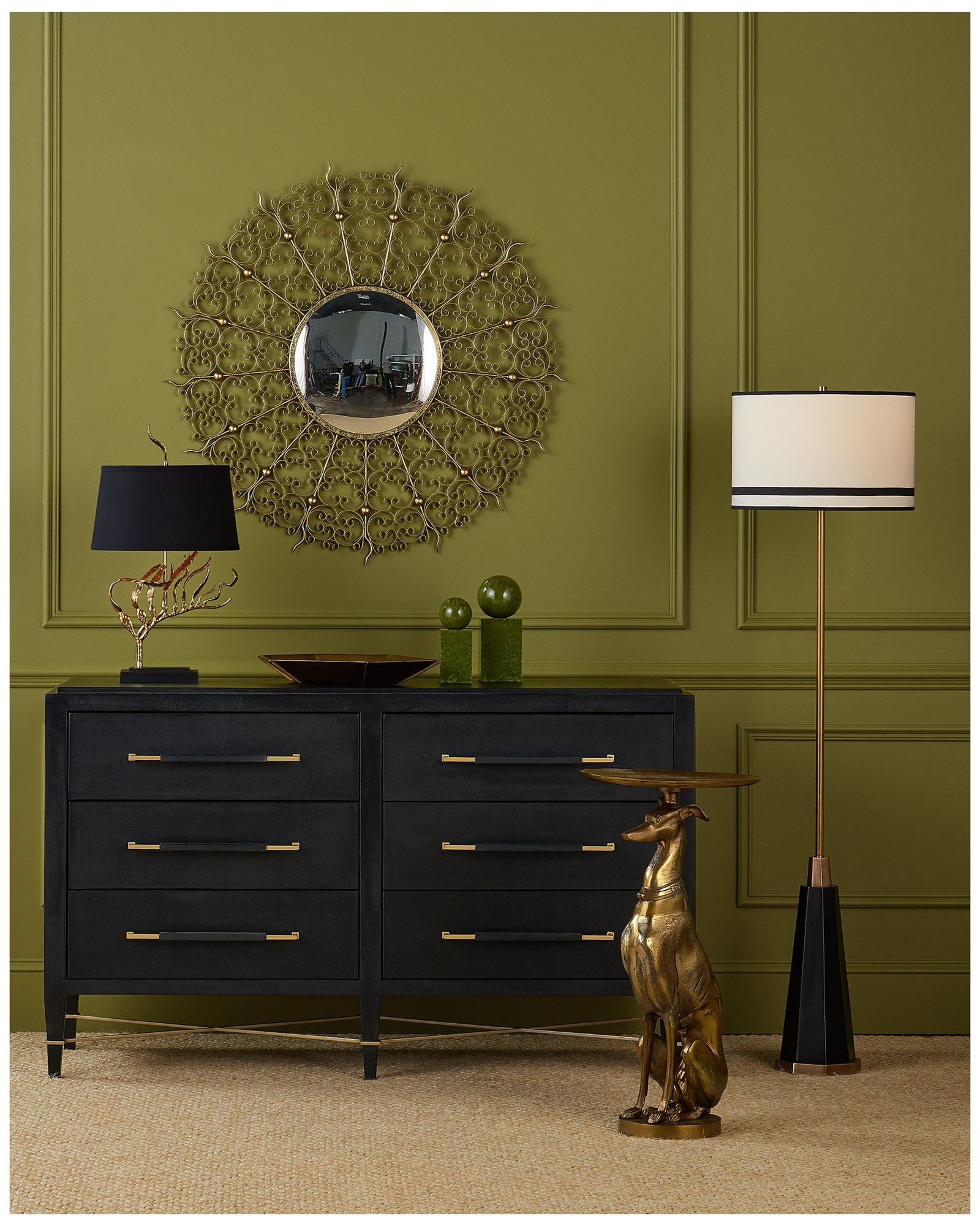 Image 5 Currey & Company 30.5" Ballyregan Brass more views