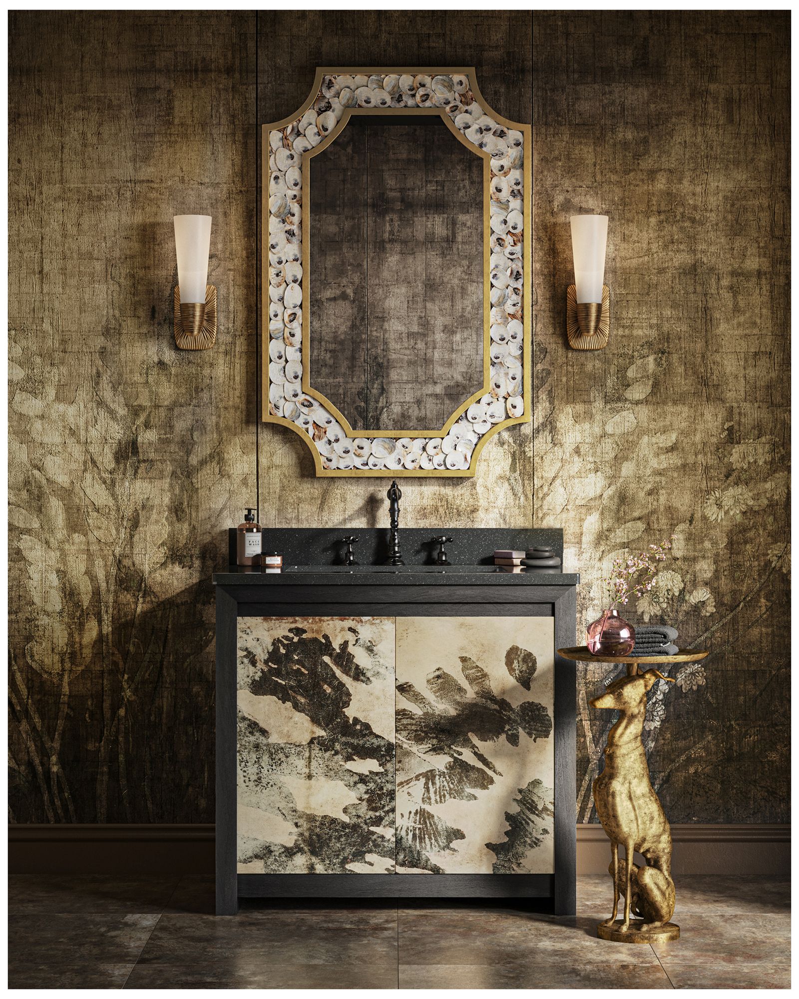 Image 7 Currey & Company 30.5" Ballyregan Brass more views