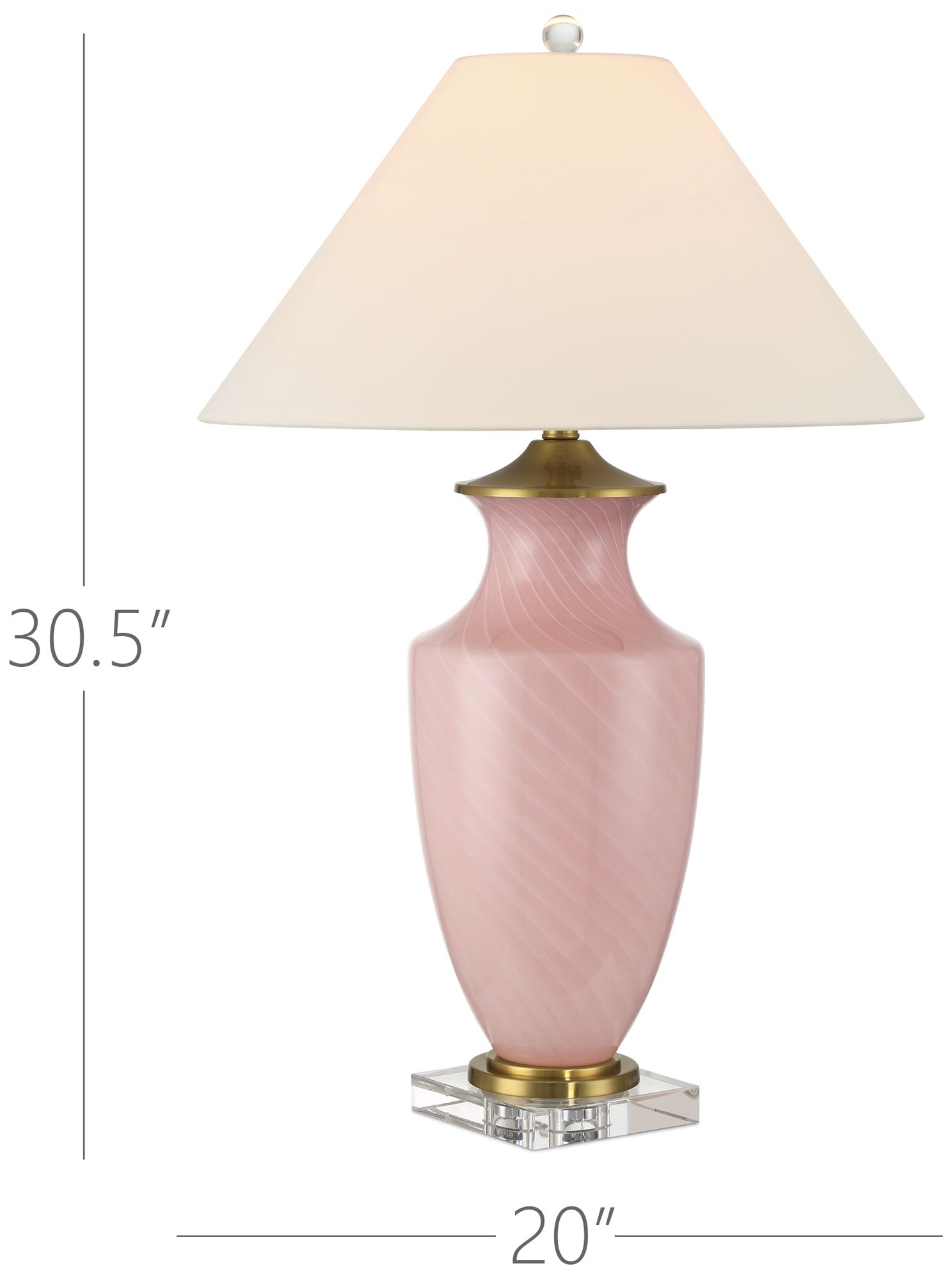 Image 7 Currey & Company 30.5" Lucy Pink Table Lamp more views