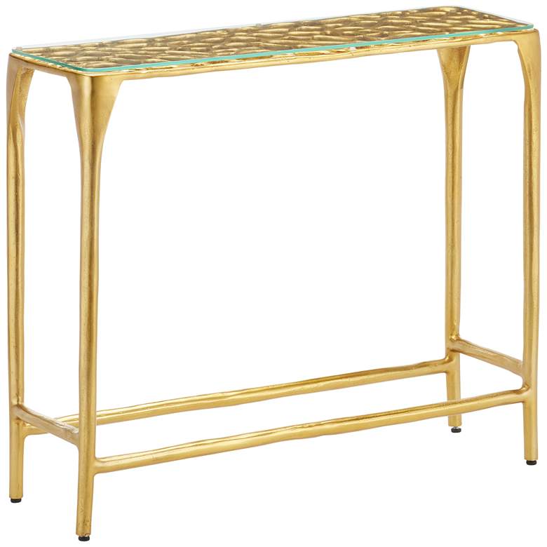 Image 1 Currey & Company 30.75" Honeycomb Gold C