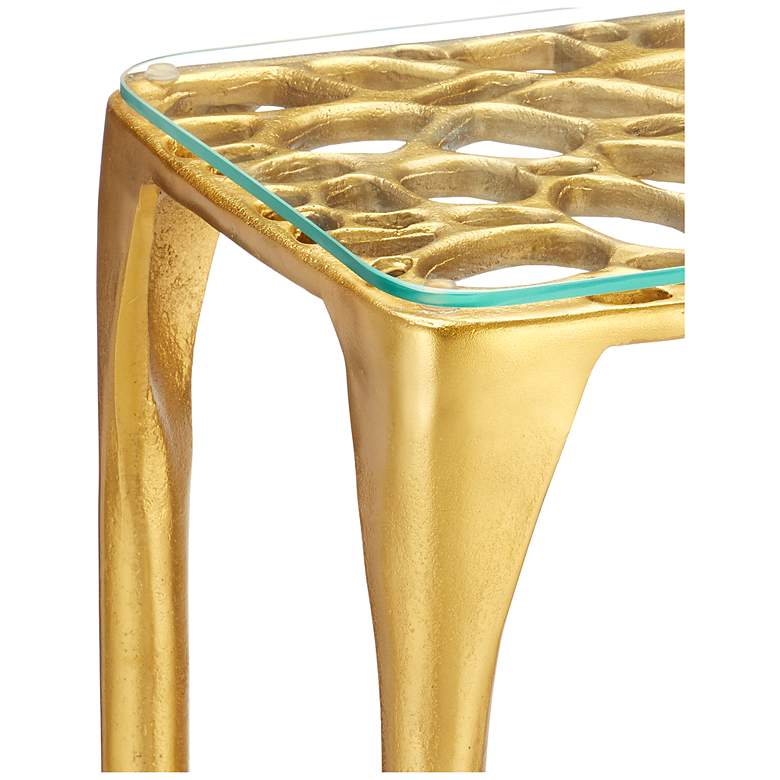 Image 2 Currey & Company 30.75" Honeycomb Gold C more views