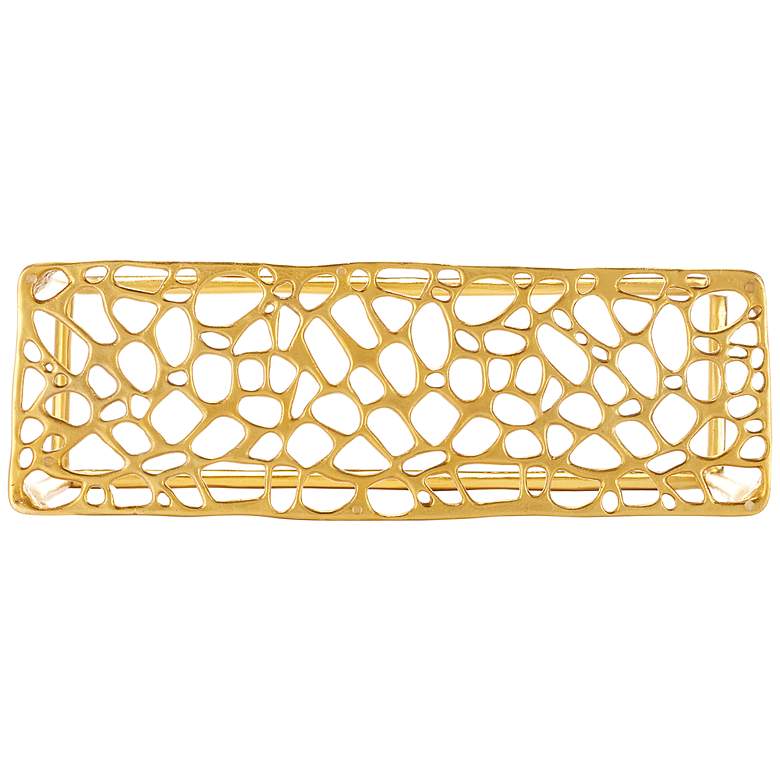 Image 3 Currey & Company 30.75" Honeycomb Gold C more views