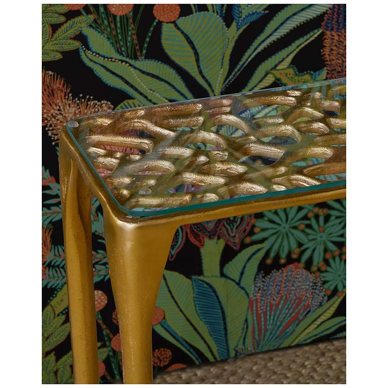 Image 6 Currey & Company 30.75" Honeycomb Gold C more views