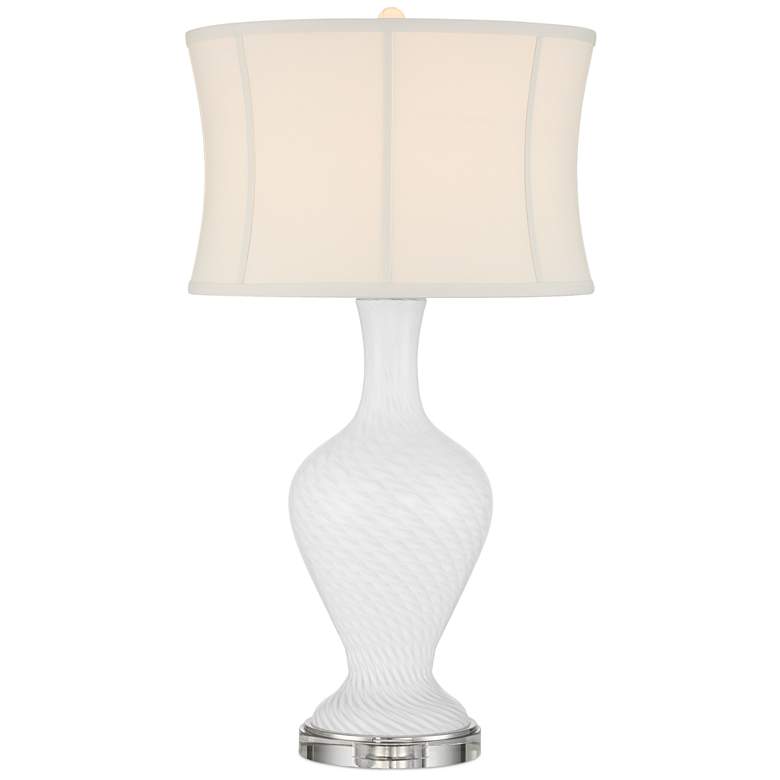 Image 1 Currey & Company 30.75" Zeta White Table Lamp