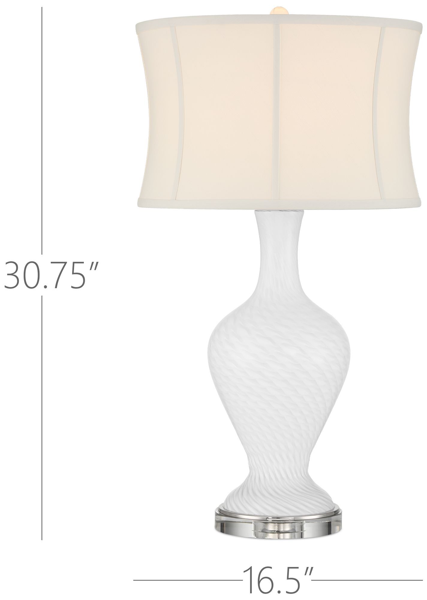 Image 5 Currey & Company 30.75" Zeta White Table Lamp more views