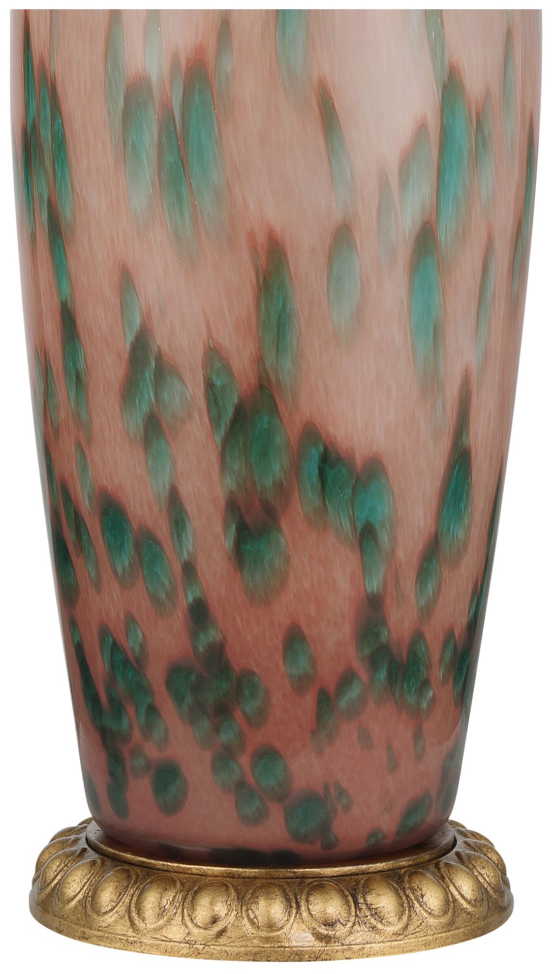 Image 2 Currey & Company 30" High Pale Pink, Green, Brown, Gold Leaf Table Lamp more views