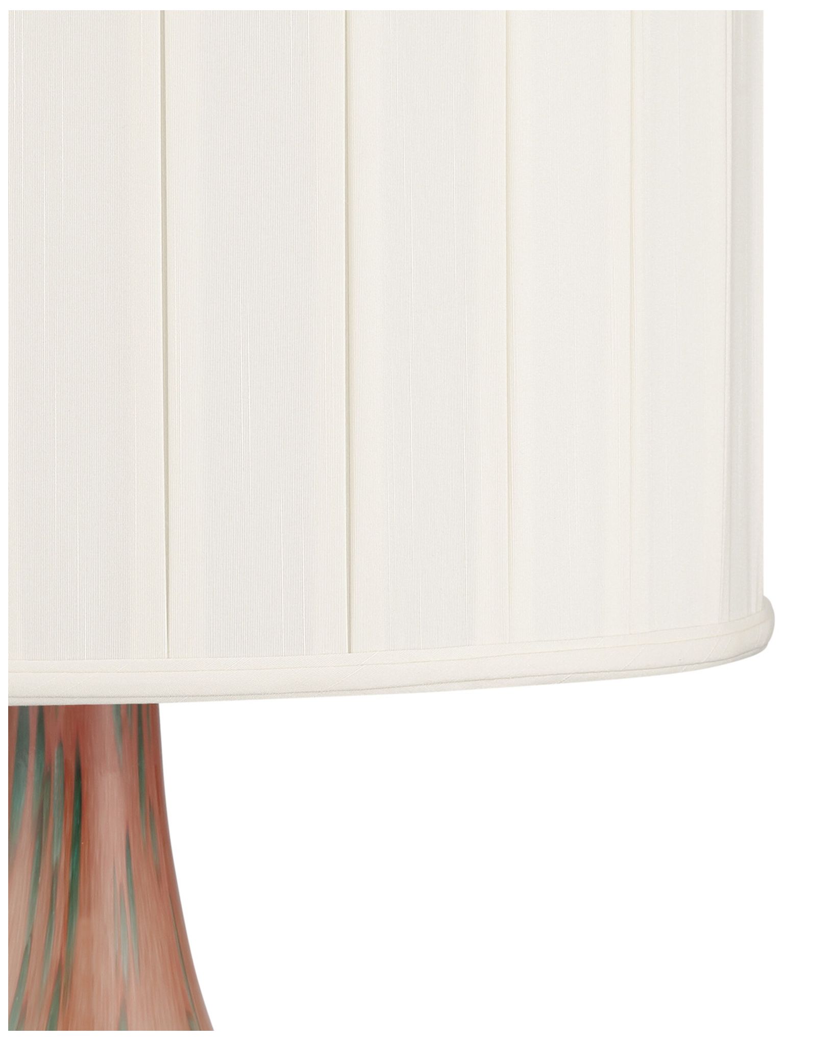 Image 3 Currey & Company 30" High Pale Pink, Green, Brown, Gold Leaf Table Lamp more views