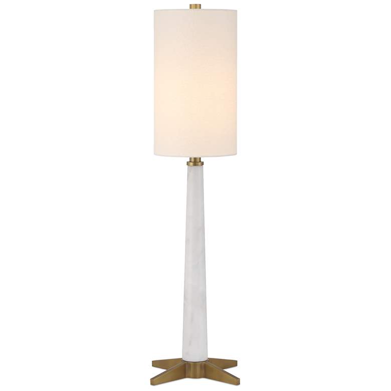 Image 1 Currey & Company 31.75" Munroe White Table Lamp
