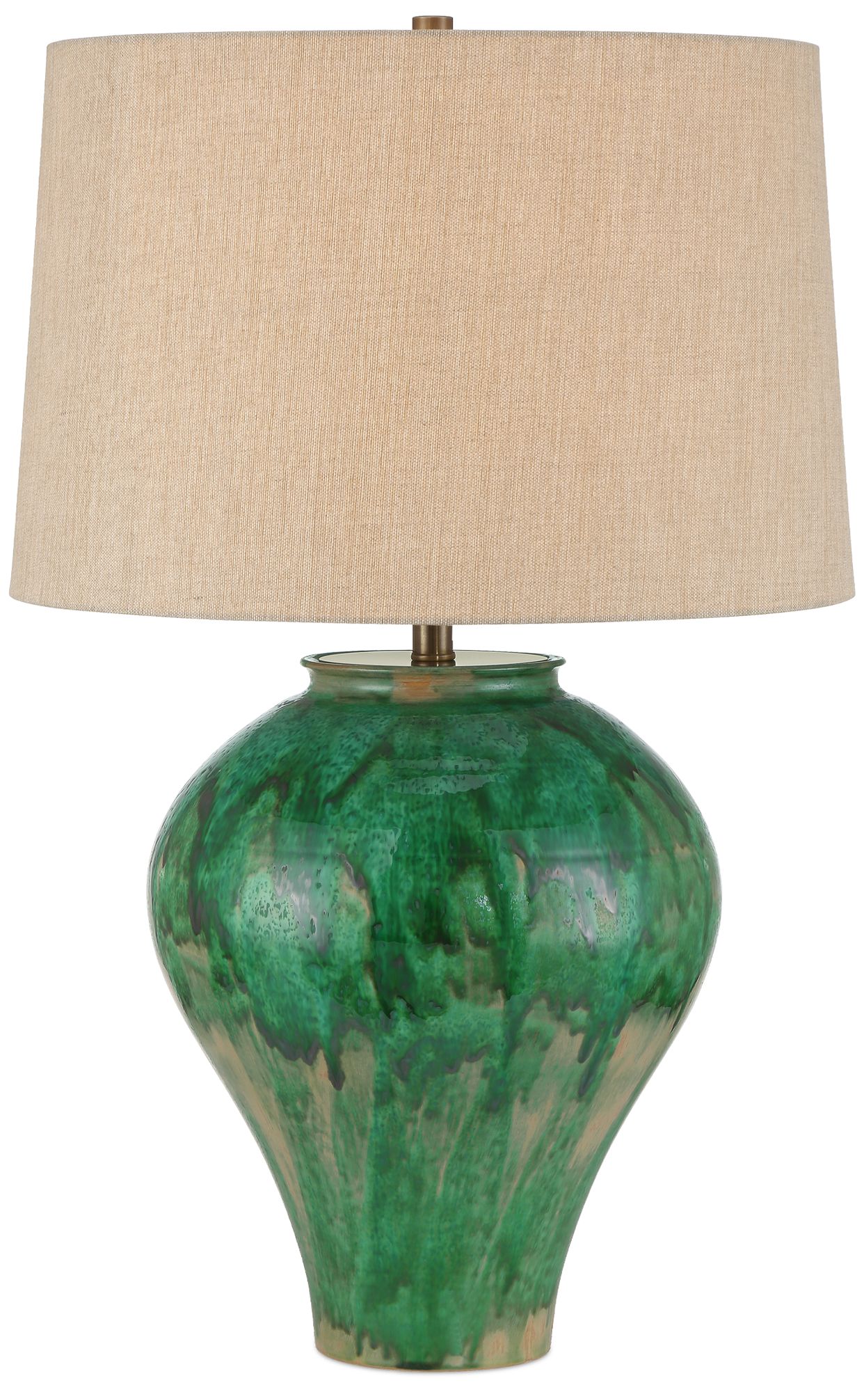 Image 2 Currey & Company 31" Blarney Green Table Lamp