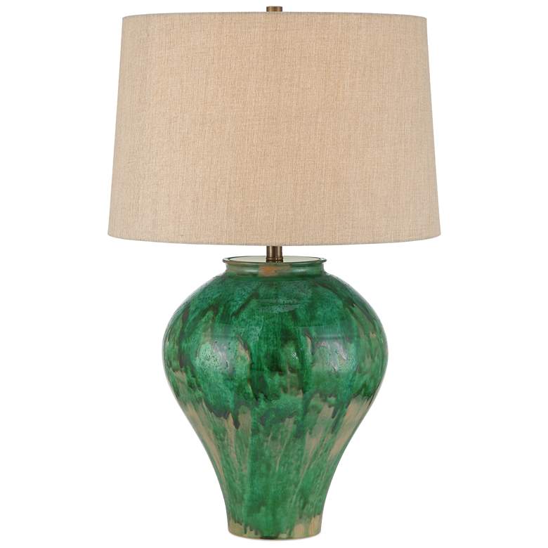 Image 1 Currey & Company 31" Blarney Green Table Lamp