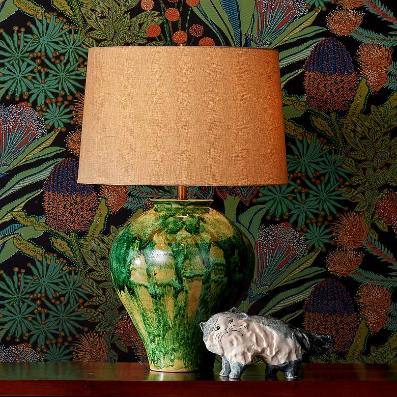 Image 1 Currey & Company 31" Blarney Green Table Lamp