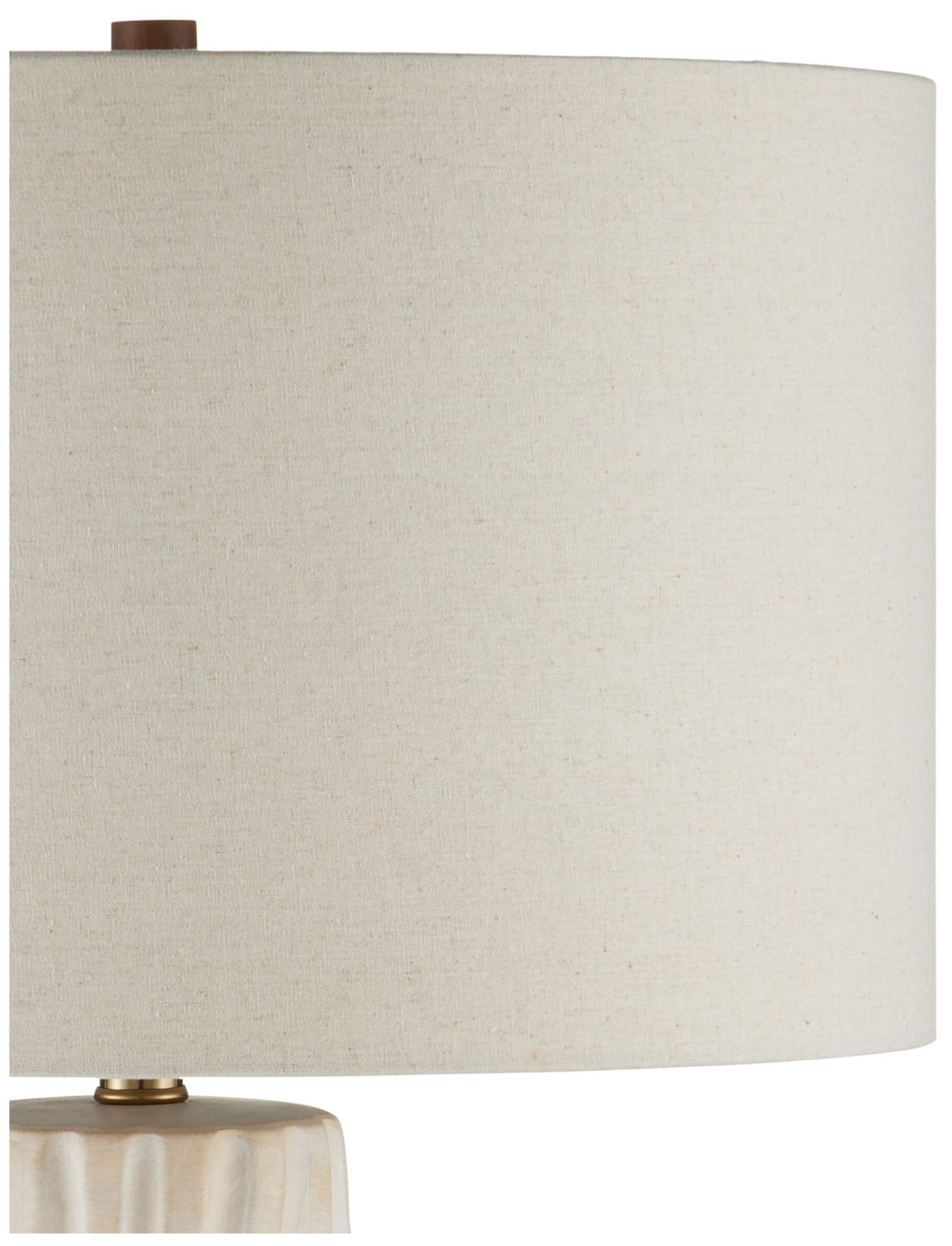 Image 3 Currey & Company 31" High Off-White, Natural Table Lamp more views
