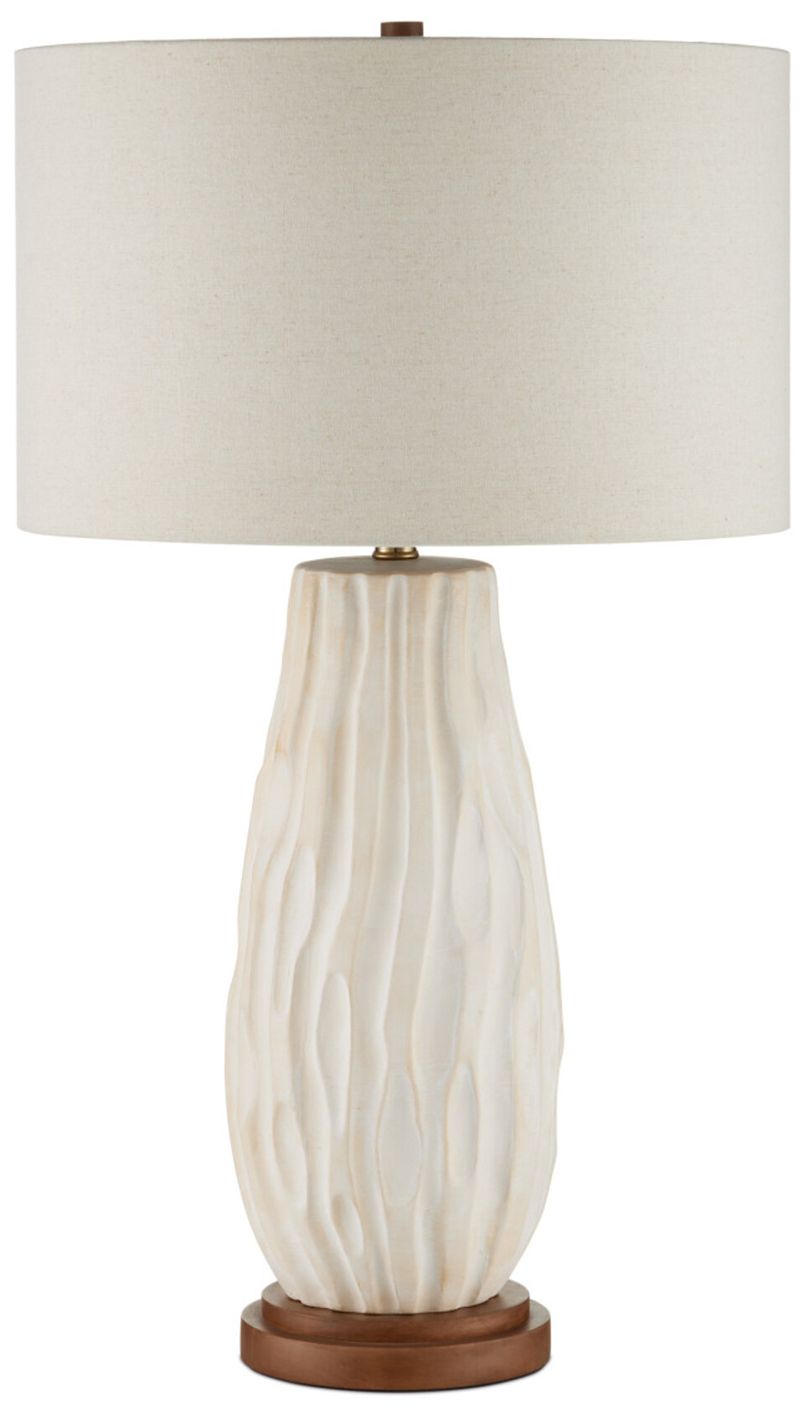 Image 4 Currey & Company 31" High Off-White, Natural Table Lamp more views