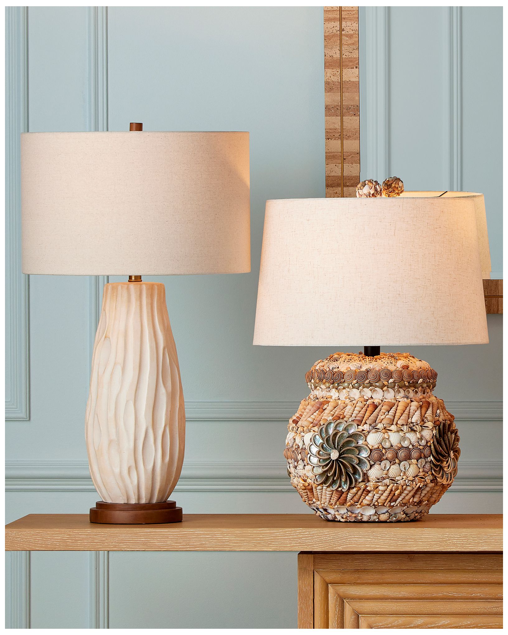 Image 5 Currey & Company 31" High Off-White, Natural Table Lamp more views