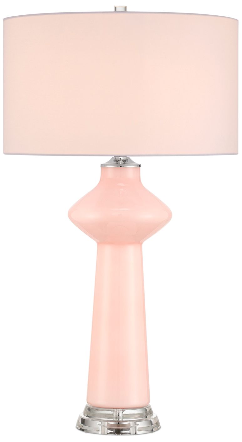 Currey & Company 32" High Pink, Clear Table Lamp