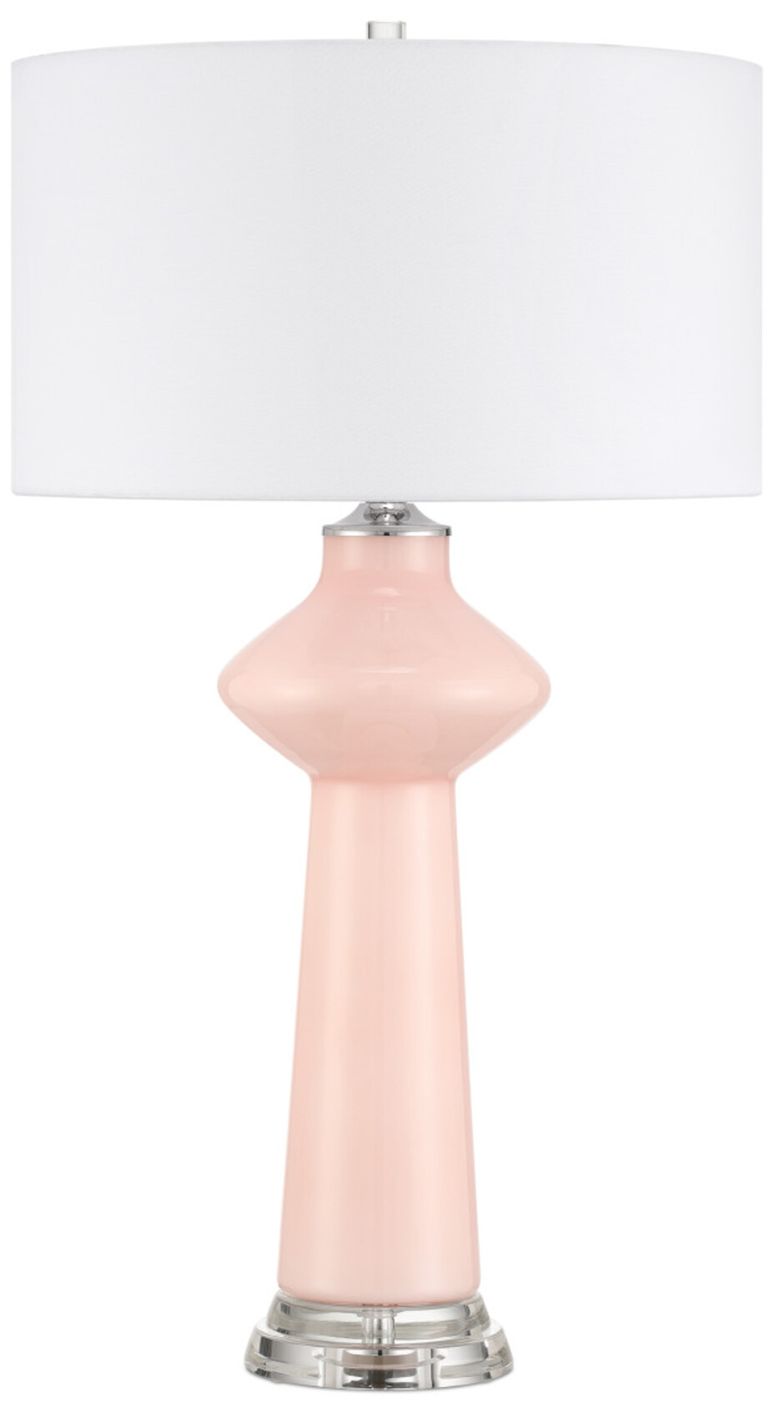 Image 4 Currey & Company 32" High Pink, Clear Table Lamp more views