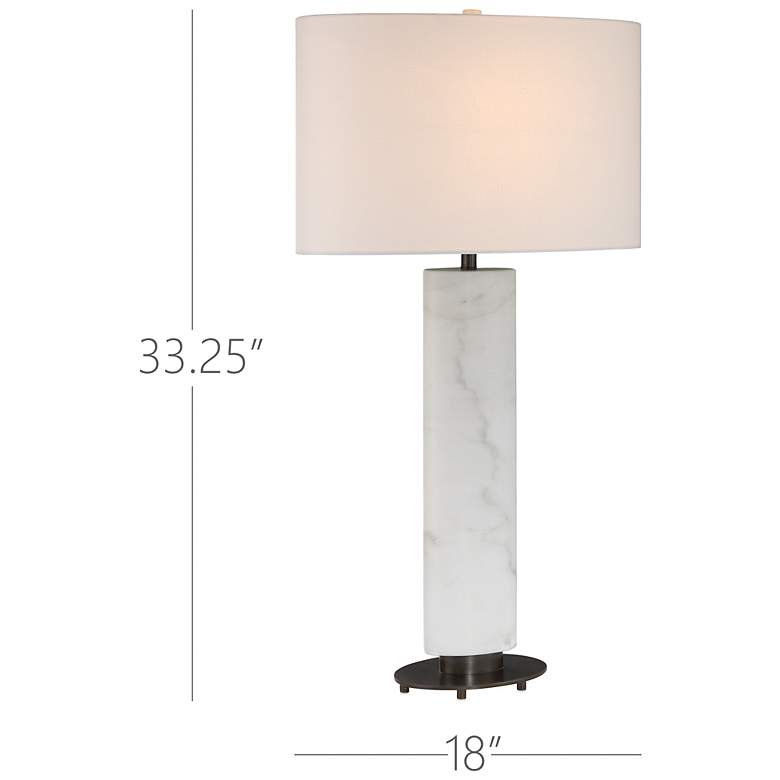 Image 7 Currey & Company 33.25" Stanhope White Table Lamp more views