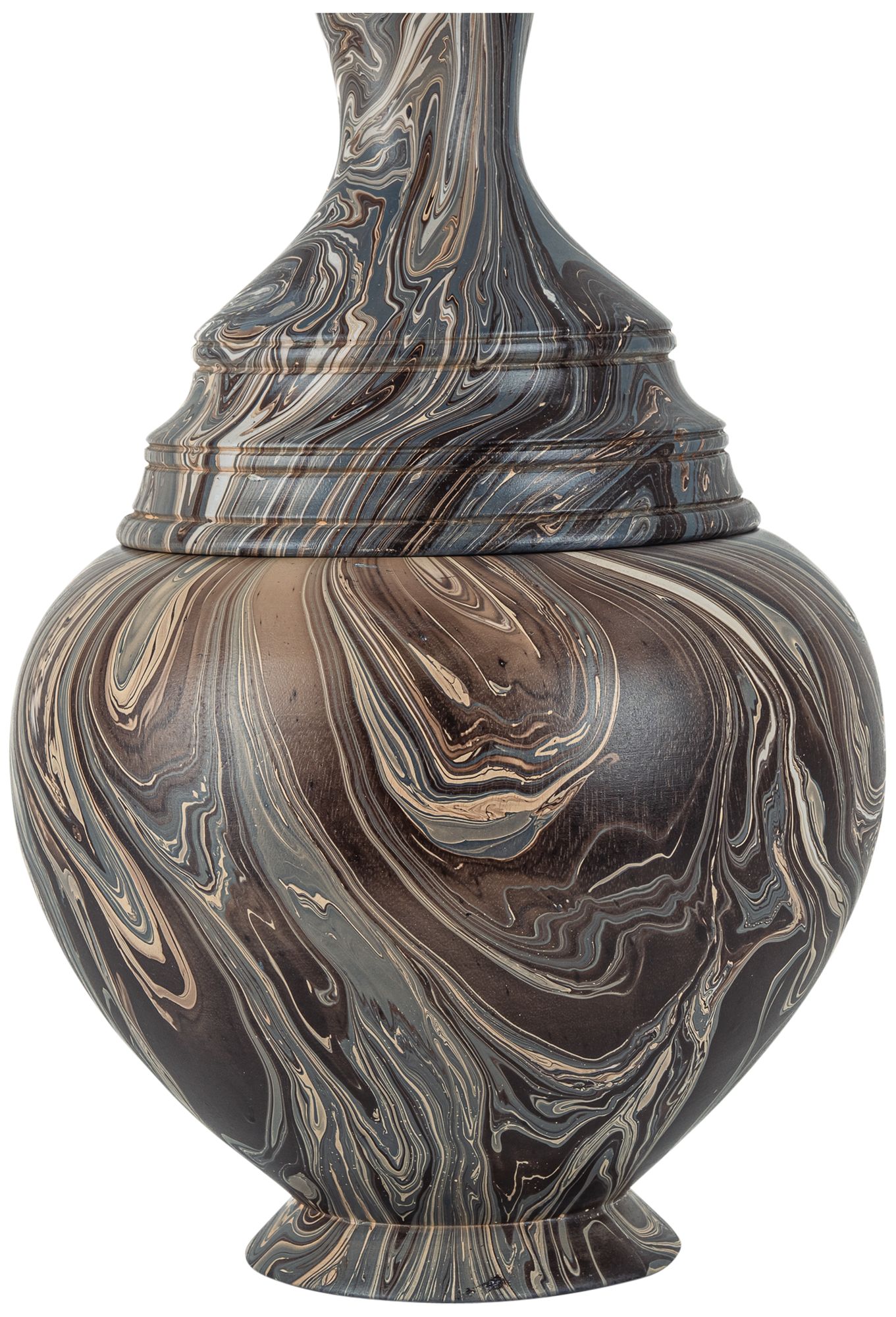 Image 3 Currey & Company 34" Marbleized Tall Turret Box more views