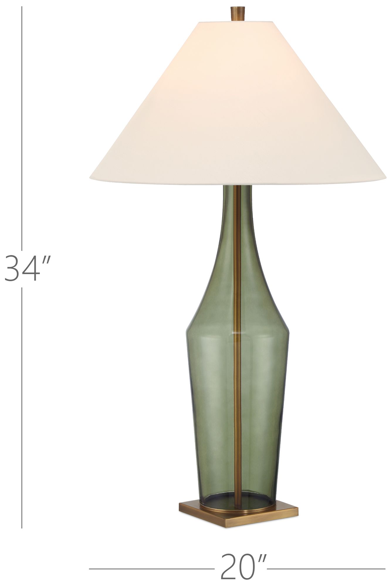 Image 5 Currey & Company 34" Olive Green Table Lamp more views