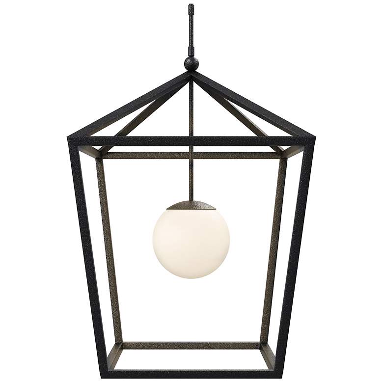 Image 3 Currey & Company 39.75"x26"x26" Denison Large Black 1-Light Outdoor Lantern more views