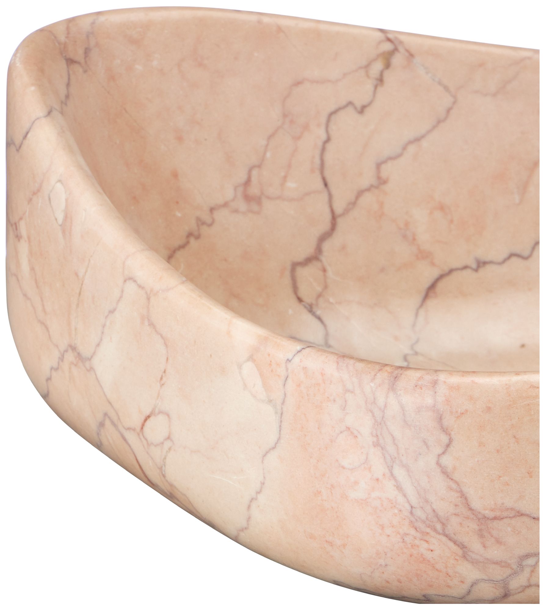 Image 2 Currey & Company 4" x 15" x 8.5" Deaton Rosa Marble Bowl more views