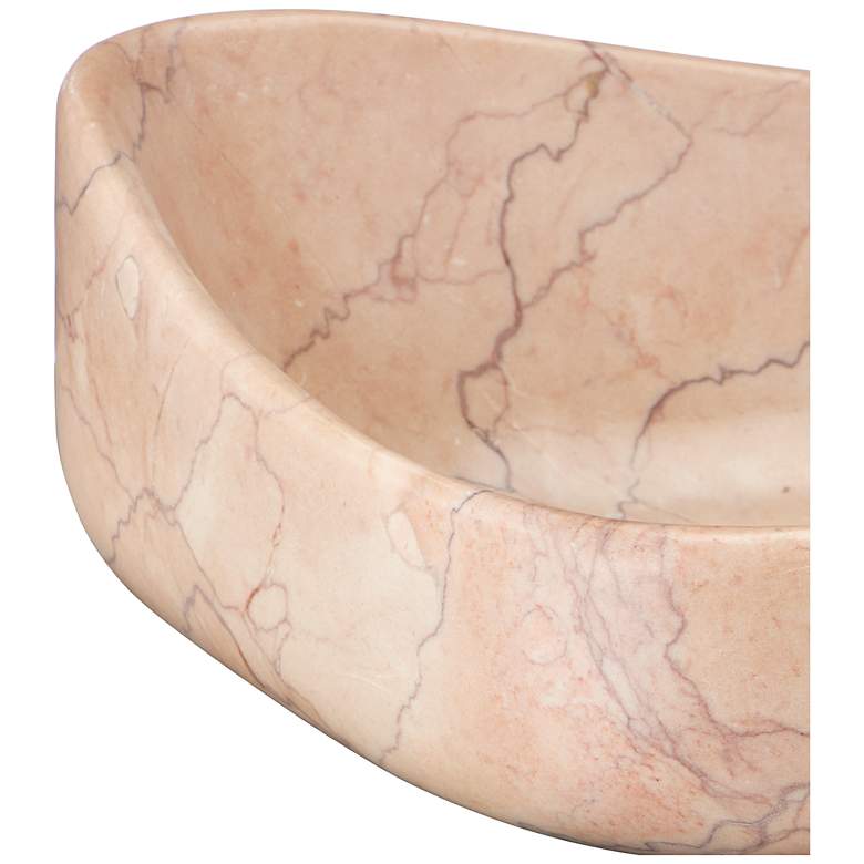 Image 2 Currey & Company 4" x 15" x 8.5" Deaton Rosa Marble Bowl more views