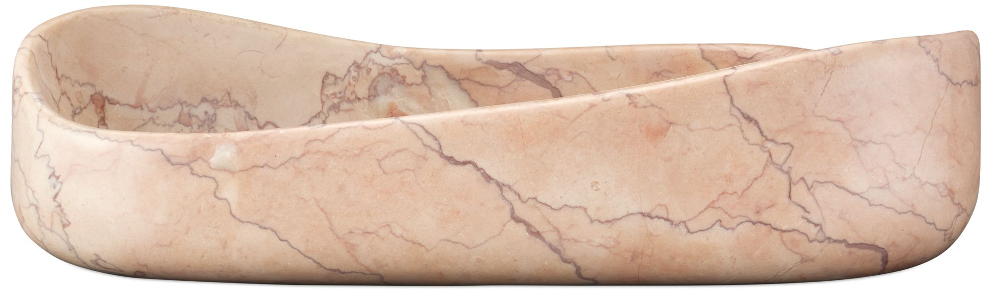 Image 3 Currey & Company 4" x 15" x 8.5" Deaton Rosa Marble Bowl more views