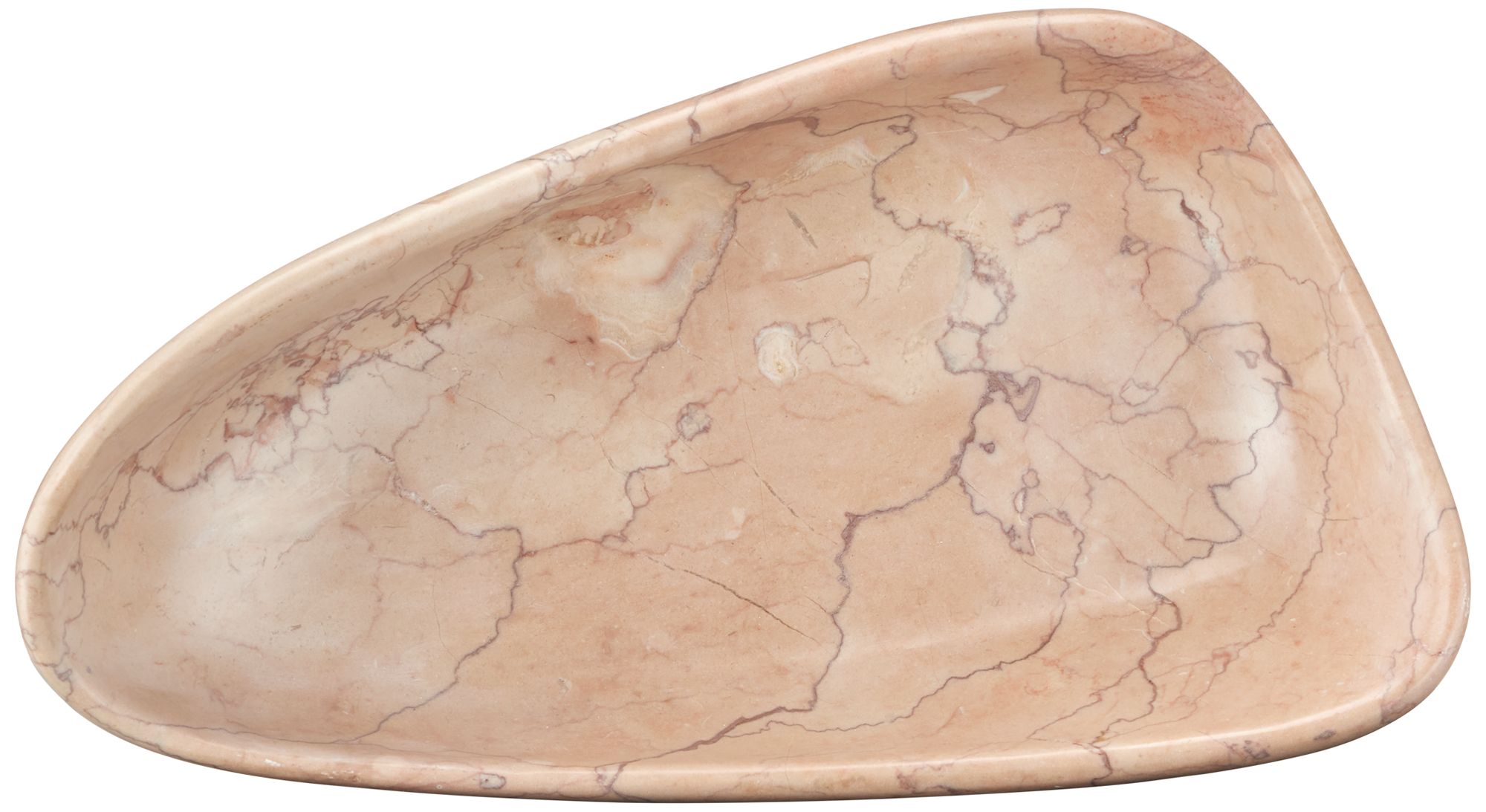 Image 4 Currey & Company 4" x 15" x 8.5" Deaton Rosa Marble Bowl more views