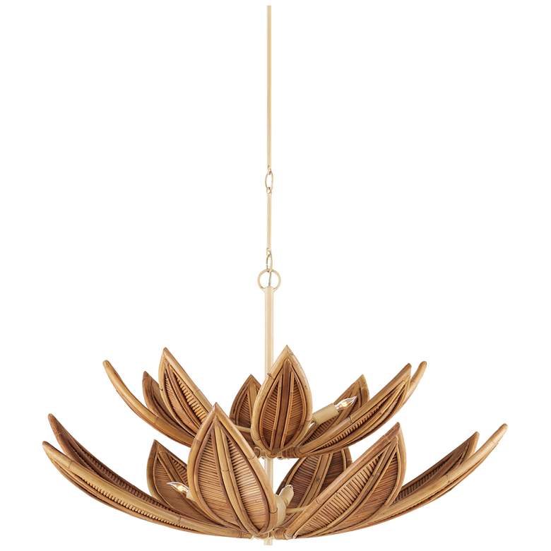 Image 1 Currey & Company 40.25" Cubana Two-Tier 8-Light Chandelier
