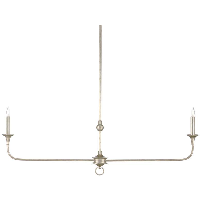 Image 1 Currey & Company 40" Nottaway Linear Champagne 2-Light Chandelier