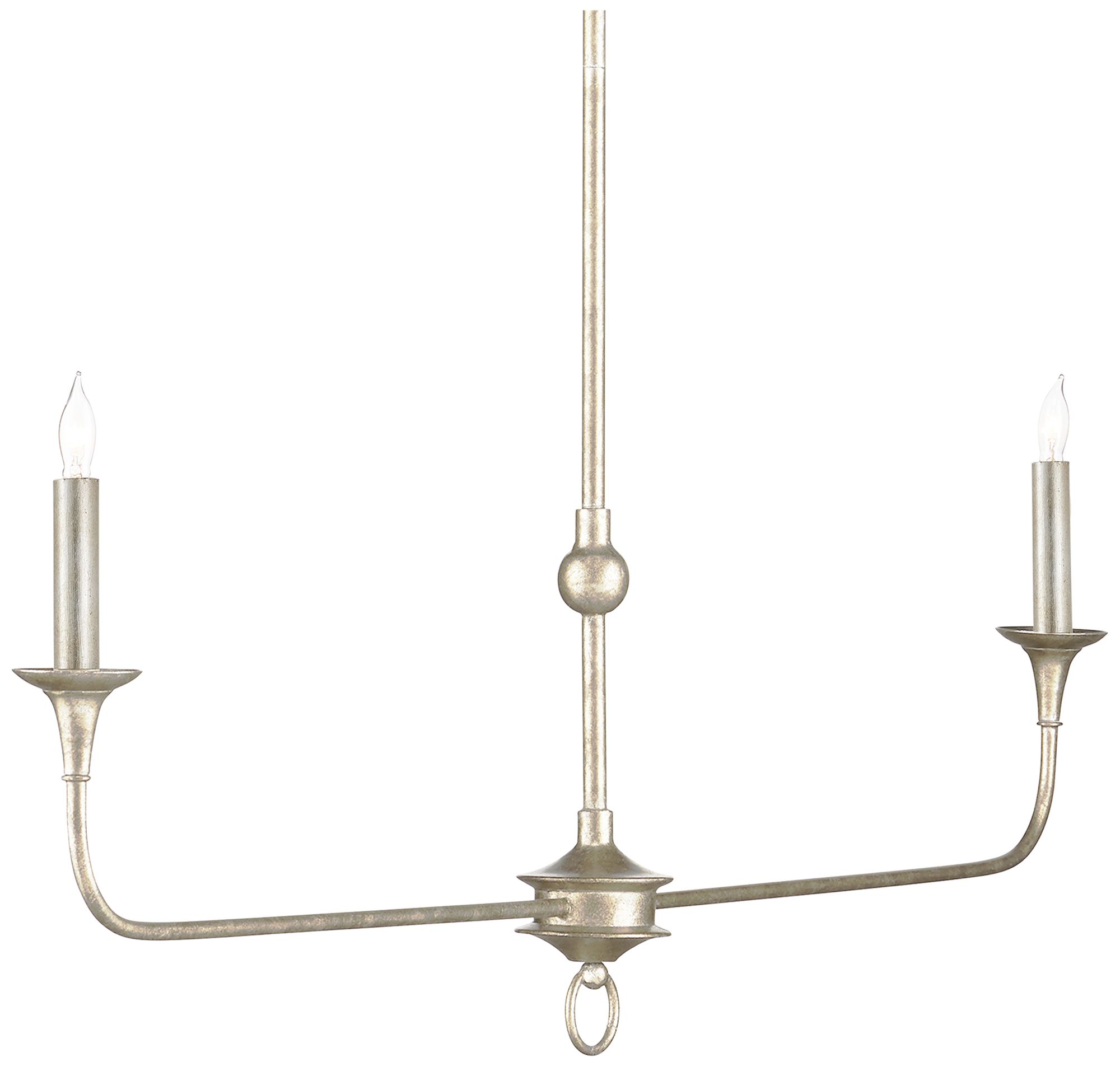 Image 4 Currey & Company 40" Nottaway Linear Champagne 2-Light Chandelier more views