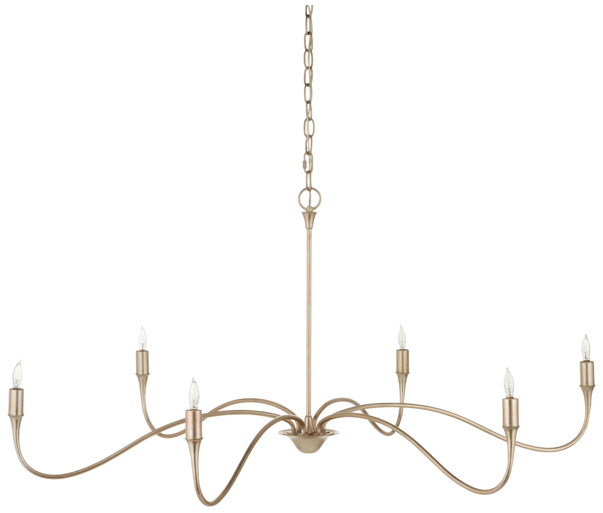 Image 3 Currey & Company 45" Wide 6-Light Champagne Chandelier more views