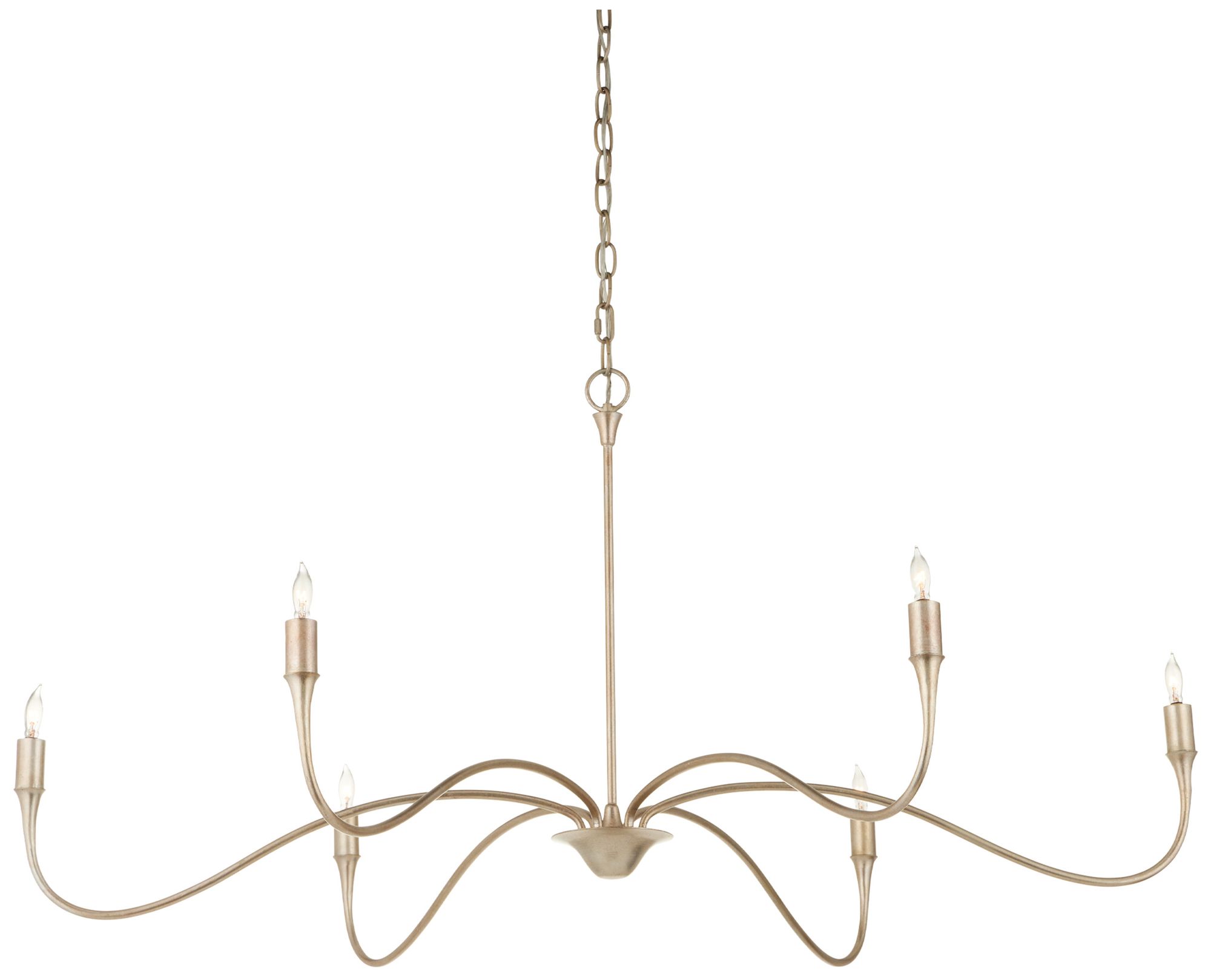 Image 4 Currey & Company 45" Wide 6-Light Champagne Chandelier more views