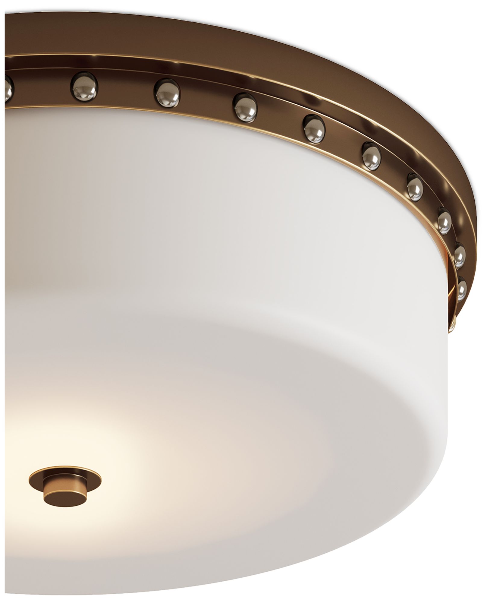 Image 2 Currey & Company 5" x 18" Barnabe Brass 1-Light Flush Mount more views