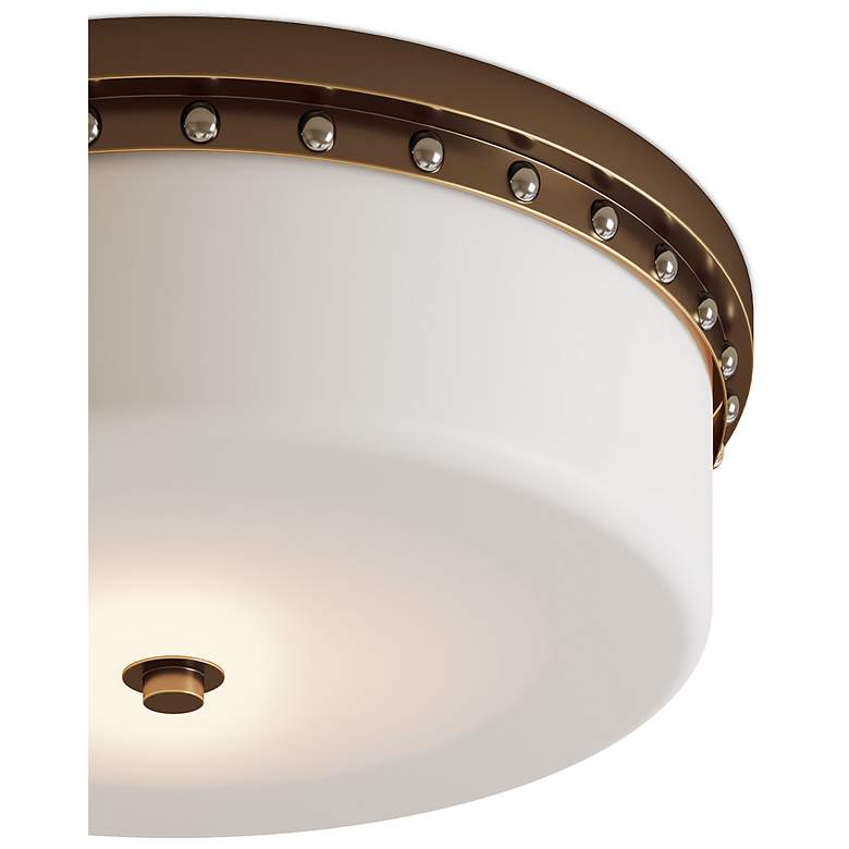 Image 2 Currey & Company 5" x 18" Barnabe Brass 1-Light Flush Mount more views