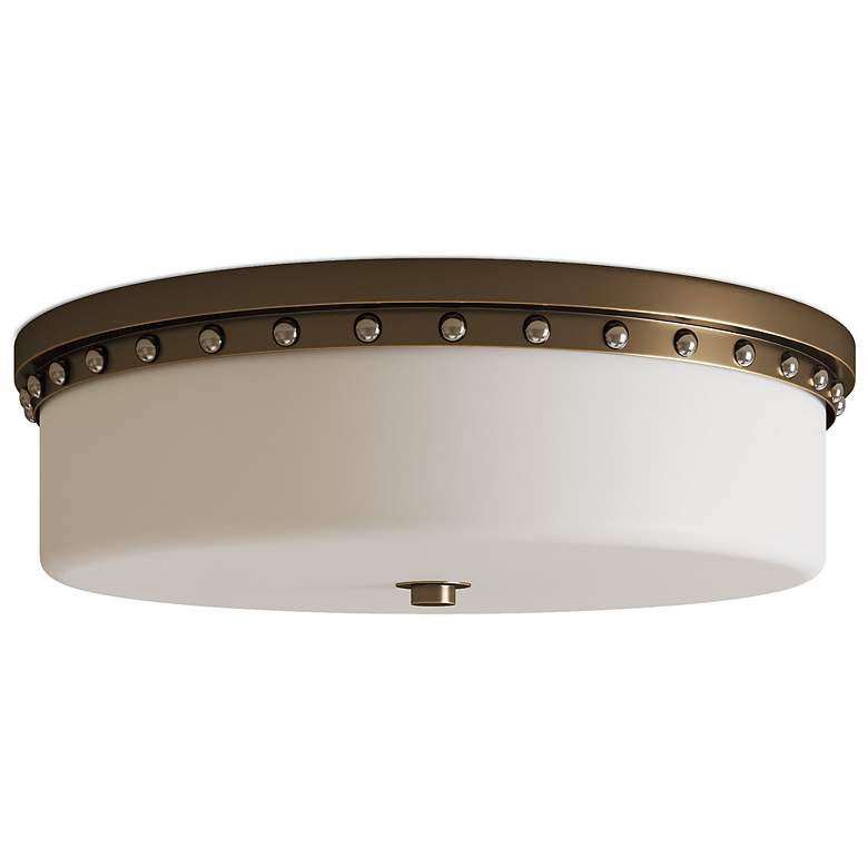 Image 4 Currey & Company 5" x 18" Barnabe Brass 1-Light Flush Mount more views