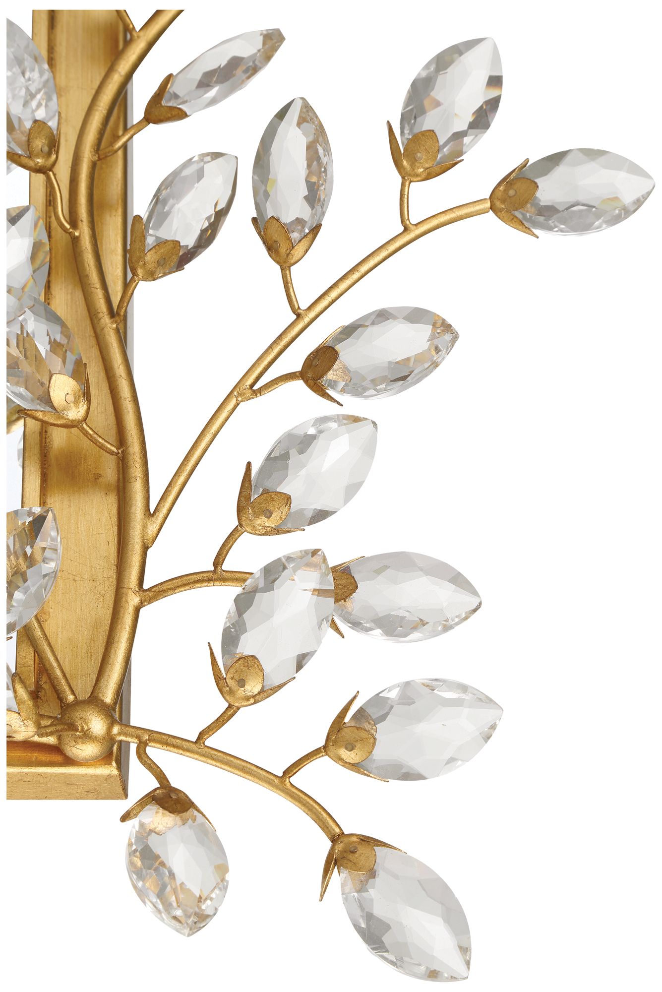 Image 4 Currey & Company 51" x 31.5" x 3" Forget-Me-Not Gold Rectangular Mirror more views