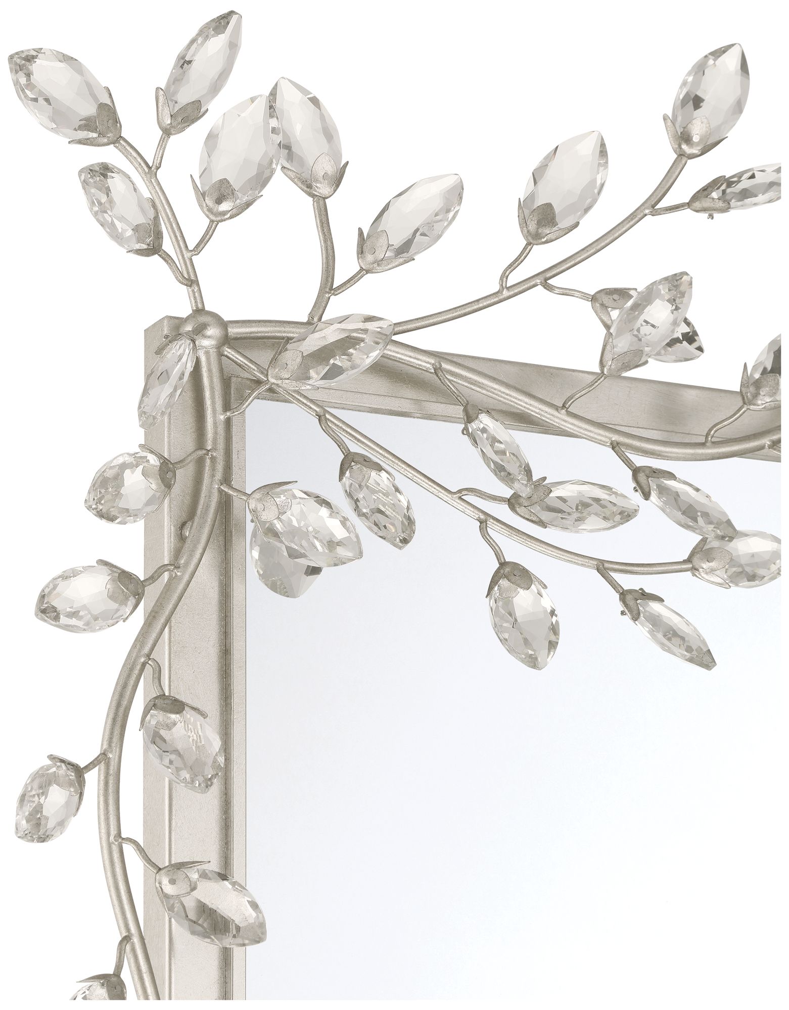 Image 3 Currey & Company 51" x 31.5" x 3"  Forget-Me-Not Silver Rectangular Mirror more views