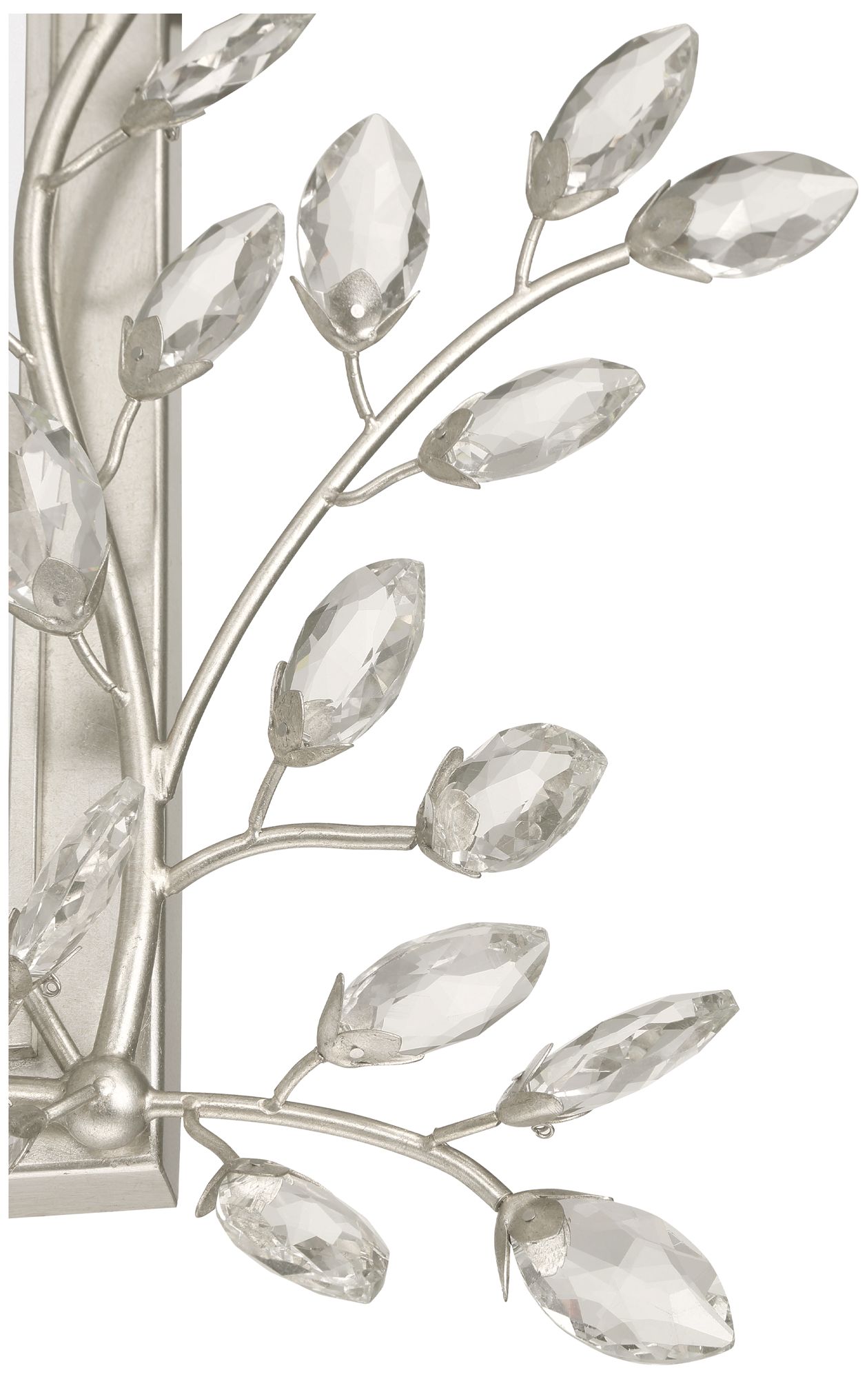 Image 4 Currey & Company 51" x 31.5" x 3"  Forget-Me-Not Silver Rectangular Mirror more views