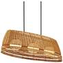 1_Currey & Company 52.75" Barbary Oval Outdoor 3-Light Chandelier