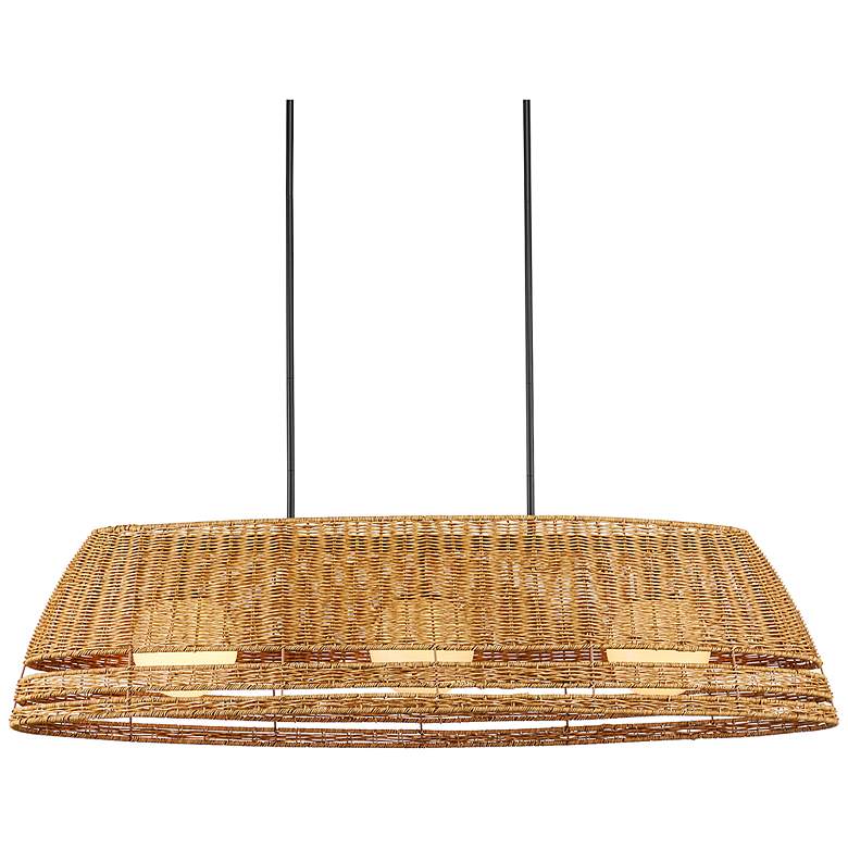 Image 4 Currey & Company 52.75" Barbary Oval Outdoor 3-Light Chandelier more views