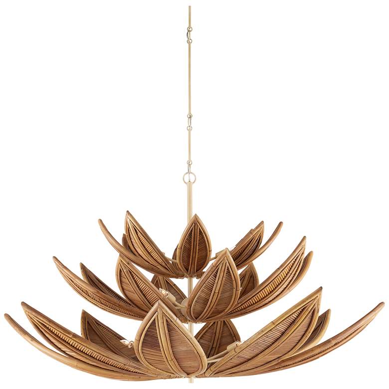 Image 1 Currey & Company 56.25" Cubana Three-Tier 12-Light Chandelier