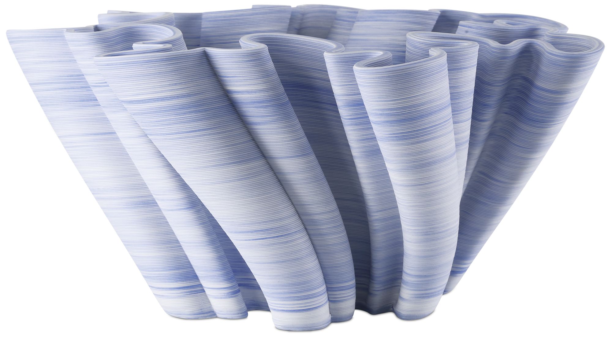 Image 4 Currey & Company 6.25" x 12.5" Twirl Blue Bowl more views