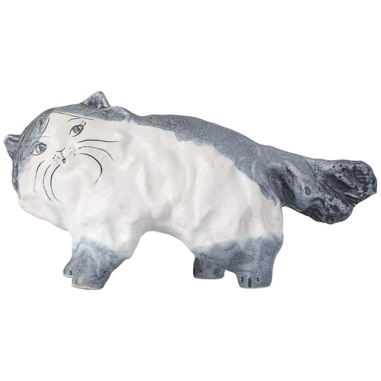 Image 1 Currey & Company 6.5" x 12.8" x 4.5" Siamese Cat Object