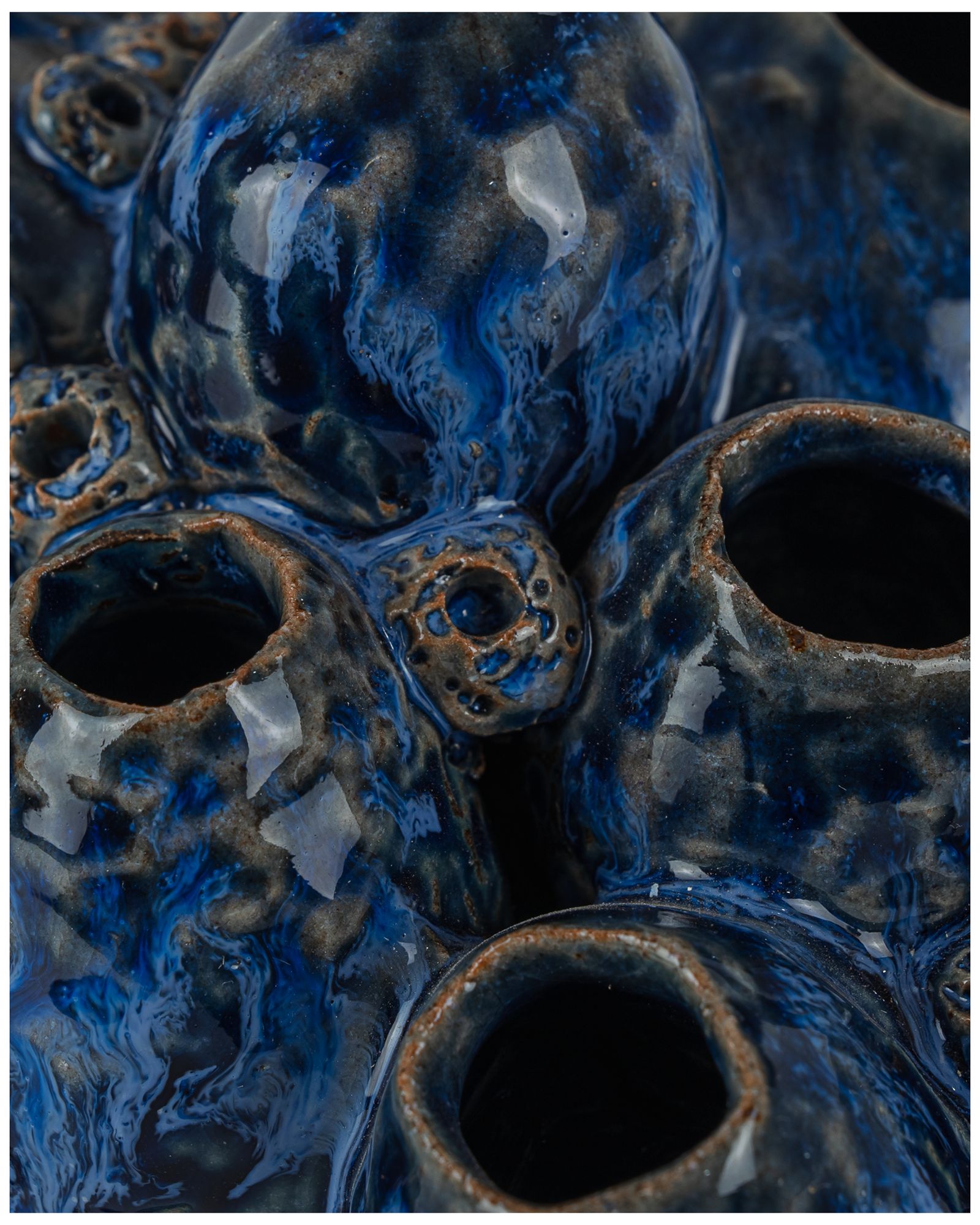 Image 3 Currey & Company 6.75" x 7.5" x 10" Sulawasi Blue Shells more views