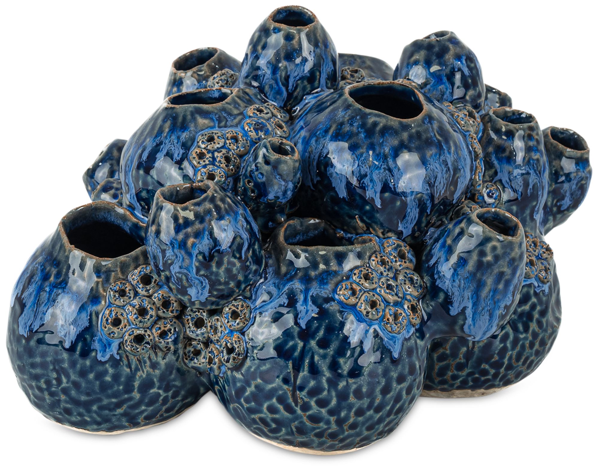 Image 5 Currey & Company 6.75" x 7.5" x 10" Sulawasi Blue Shells more views